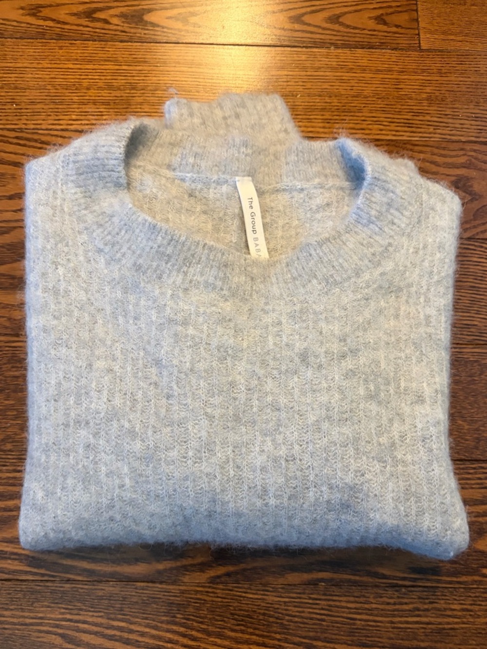 Babaton Gray Crew Neck Sweater